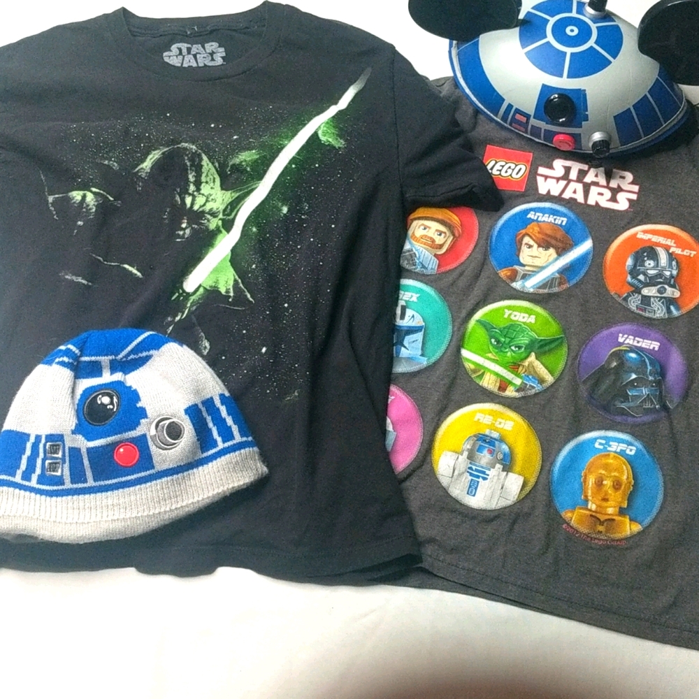 Kids Med Star Wars Hat/T-shirt lot